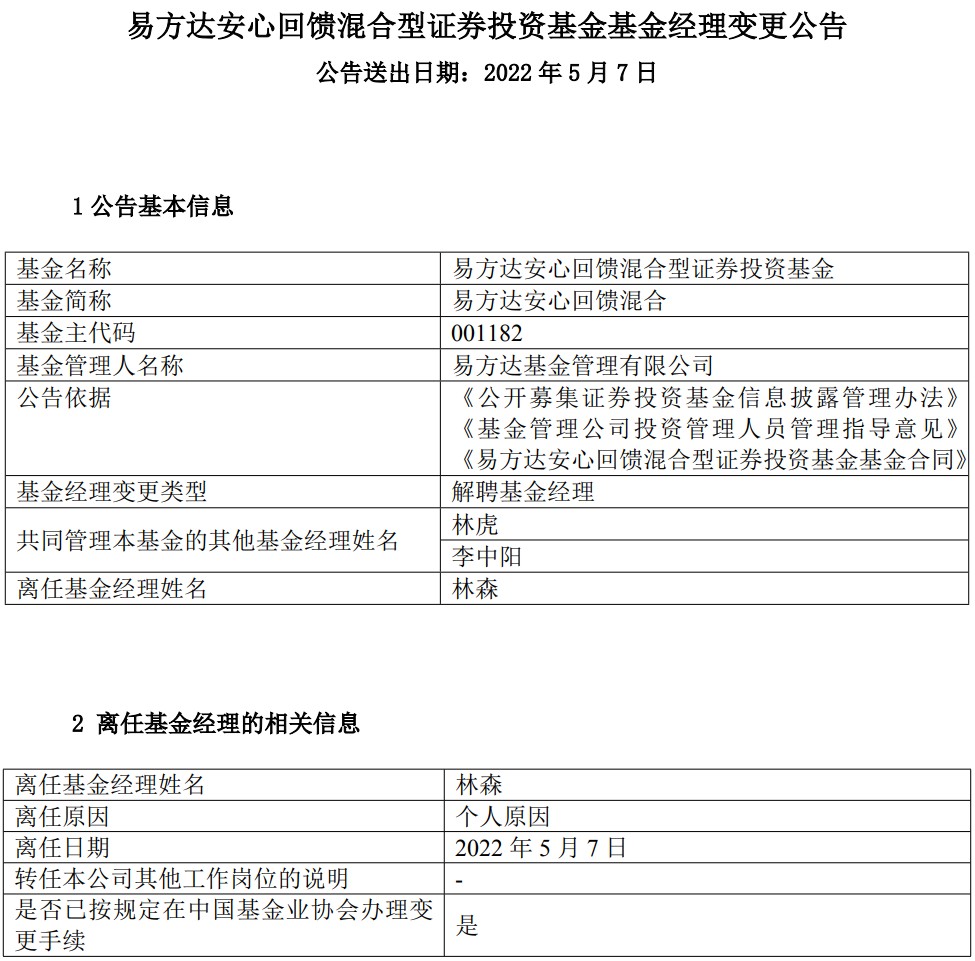 管理700亿资金易方达明星基金经理林森离职今年多位基金经理奔私牛市起点已在眼前？