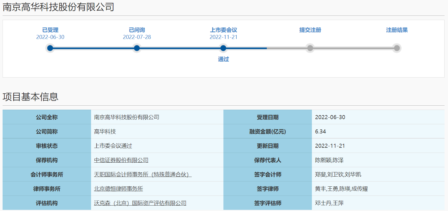 高华科技科创板IPO过审 未来业务拓展方面竞争优势等被关注 高华科技科创板IPO过审 未来业务拓展方面竞争优势等被关注